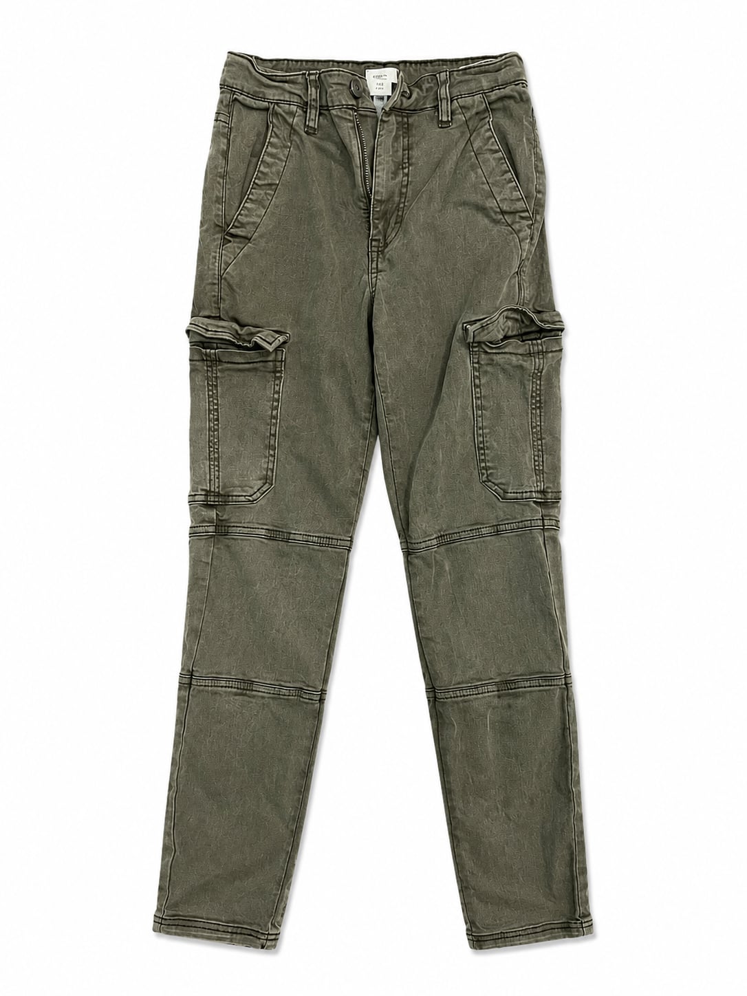 H&M Olive Green High Waist Skinny Cargo Pants 3