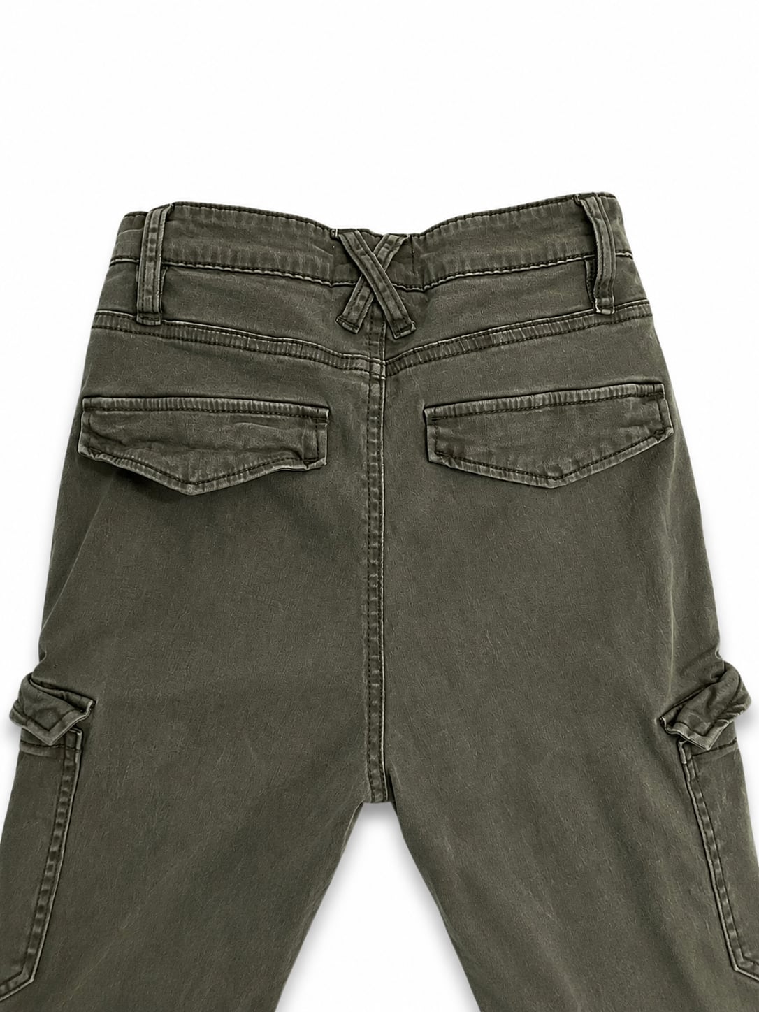 H&M Olive Green High Waist Skinny Cargo Pants 6