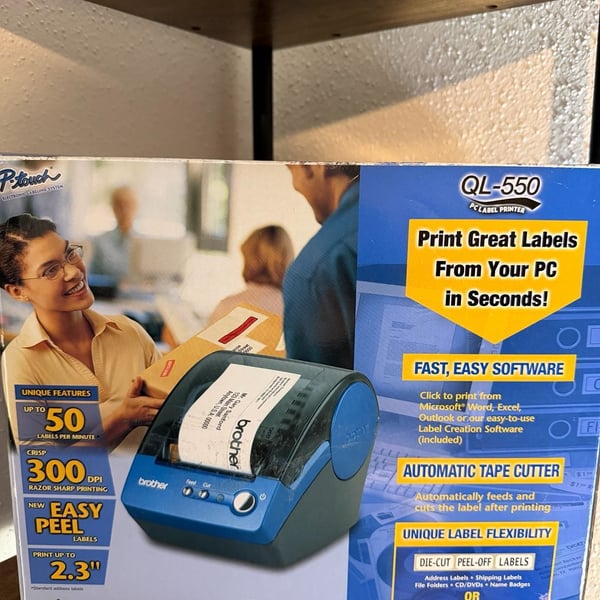 Brother P-Touch QL-550 Thermal PC Label Printer w/ Original Box and Accessories