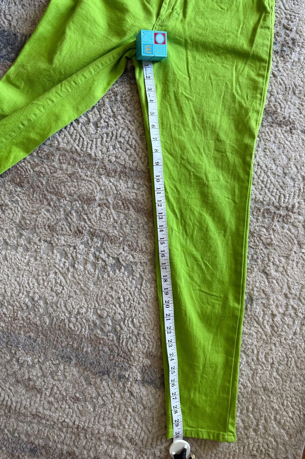 VTG Versace Jeans Couture Lime Green High Waisted Tapered Leg Denim 5