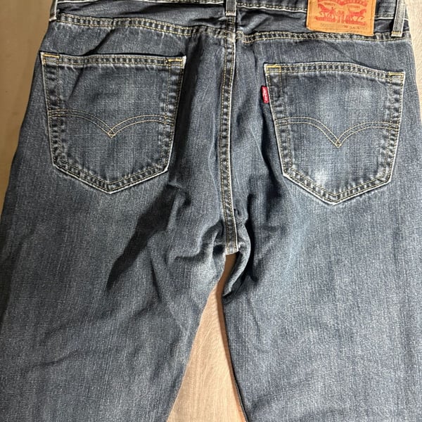 Levi's 505 Regular Fit Straight Leg Jeans Dark Wash W34 L34
