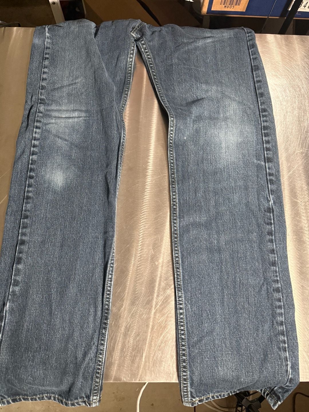 Levi's 505 Regular Fit Straight Leg Jeans Dark Wash W34 L34 7