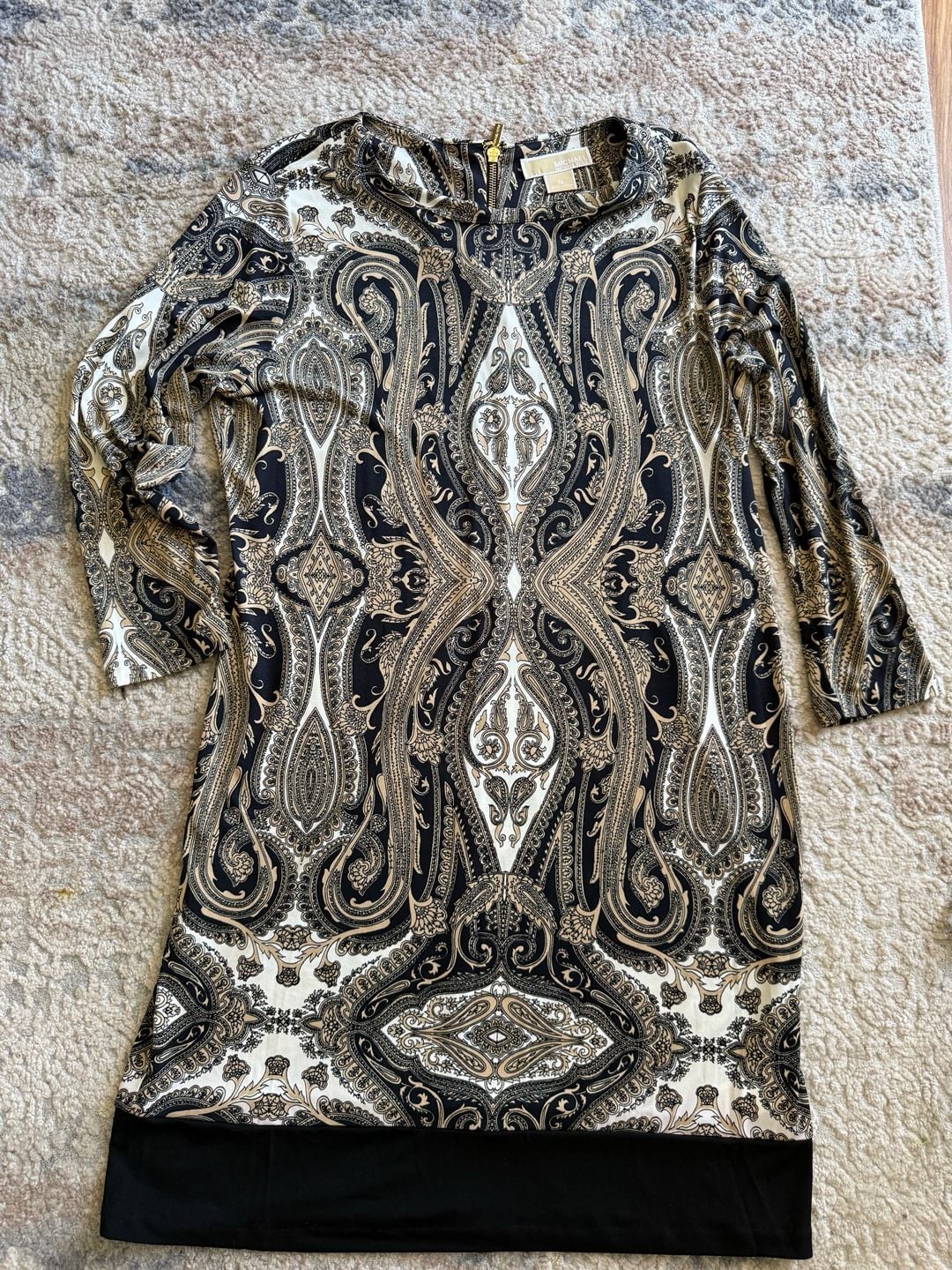 Michael Kors Paisley Print 3/4 Sleeve Shift Dress 2