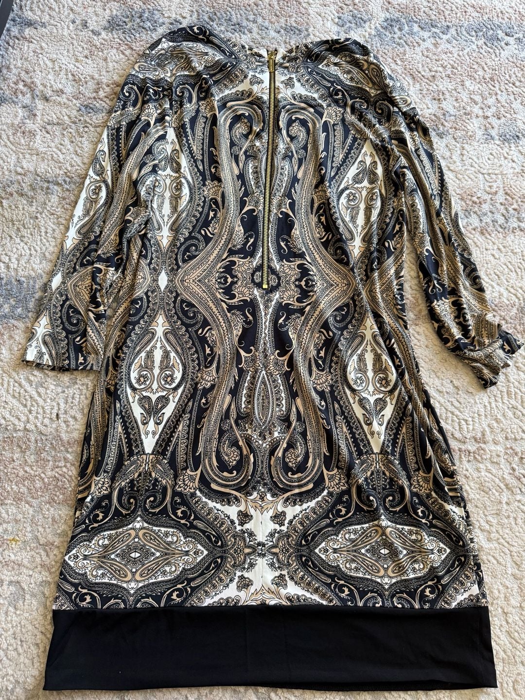 Michael Kors Paisley Print 3/4 Sleeve Shift Dress 3