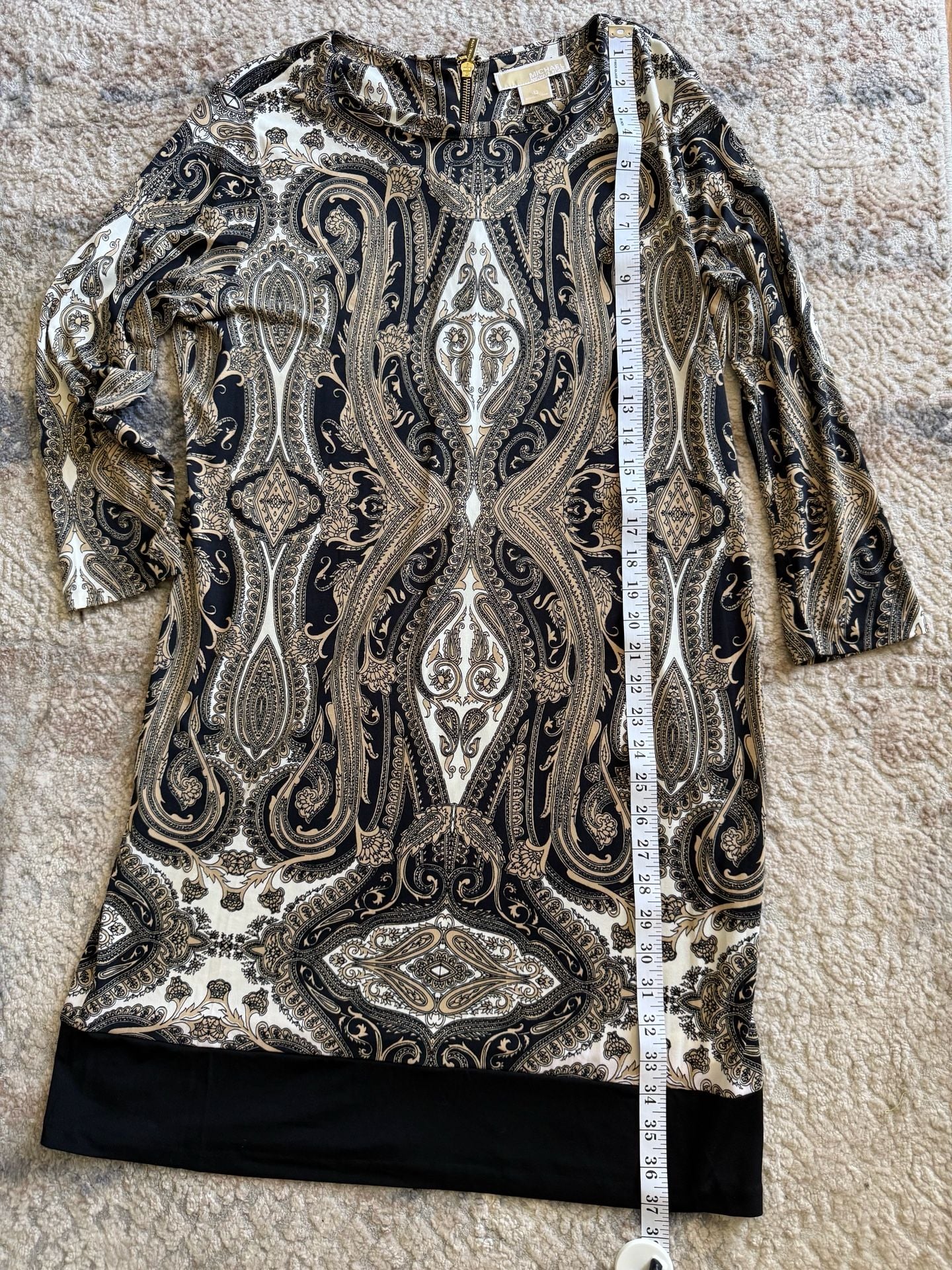Michael Kors Paisley Print 3/4 Sleeve Shift Dress 4