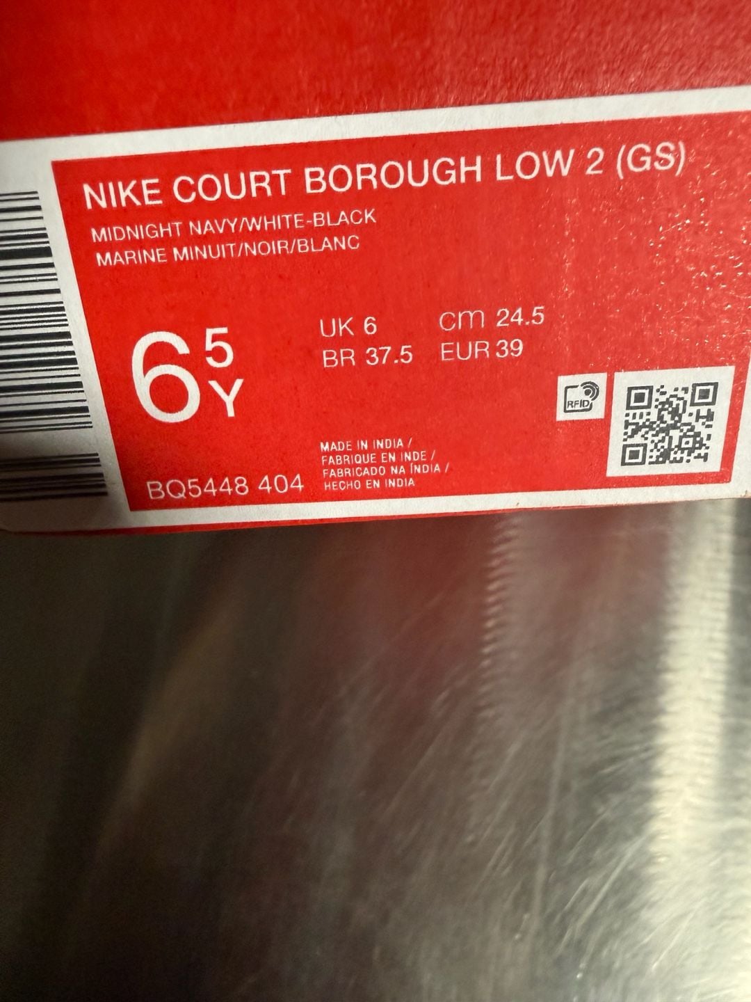 Nike Court Borough Low 2 (GS) Midnight Navy Black BQ5448-404 5