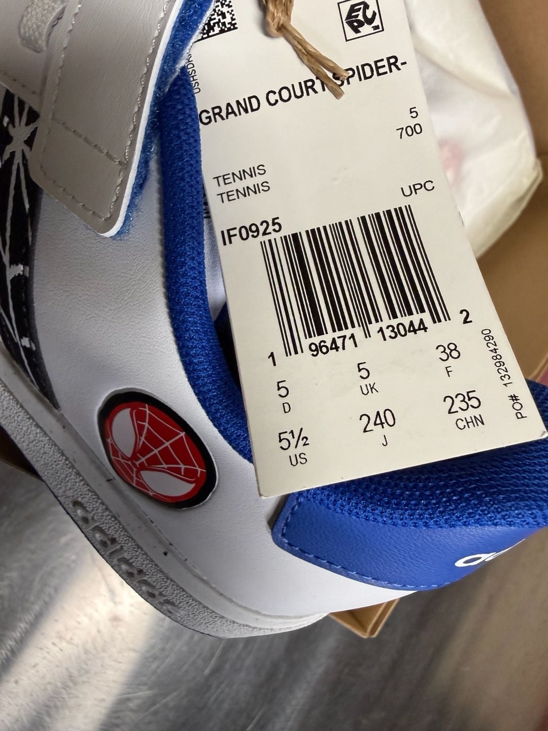 adidas x Marvel Grand Court Spider-Man Kids Sneakers IF0925 2