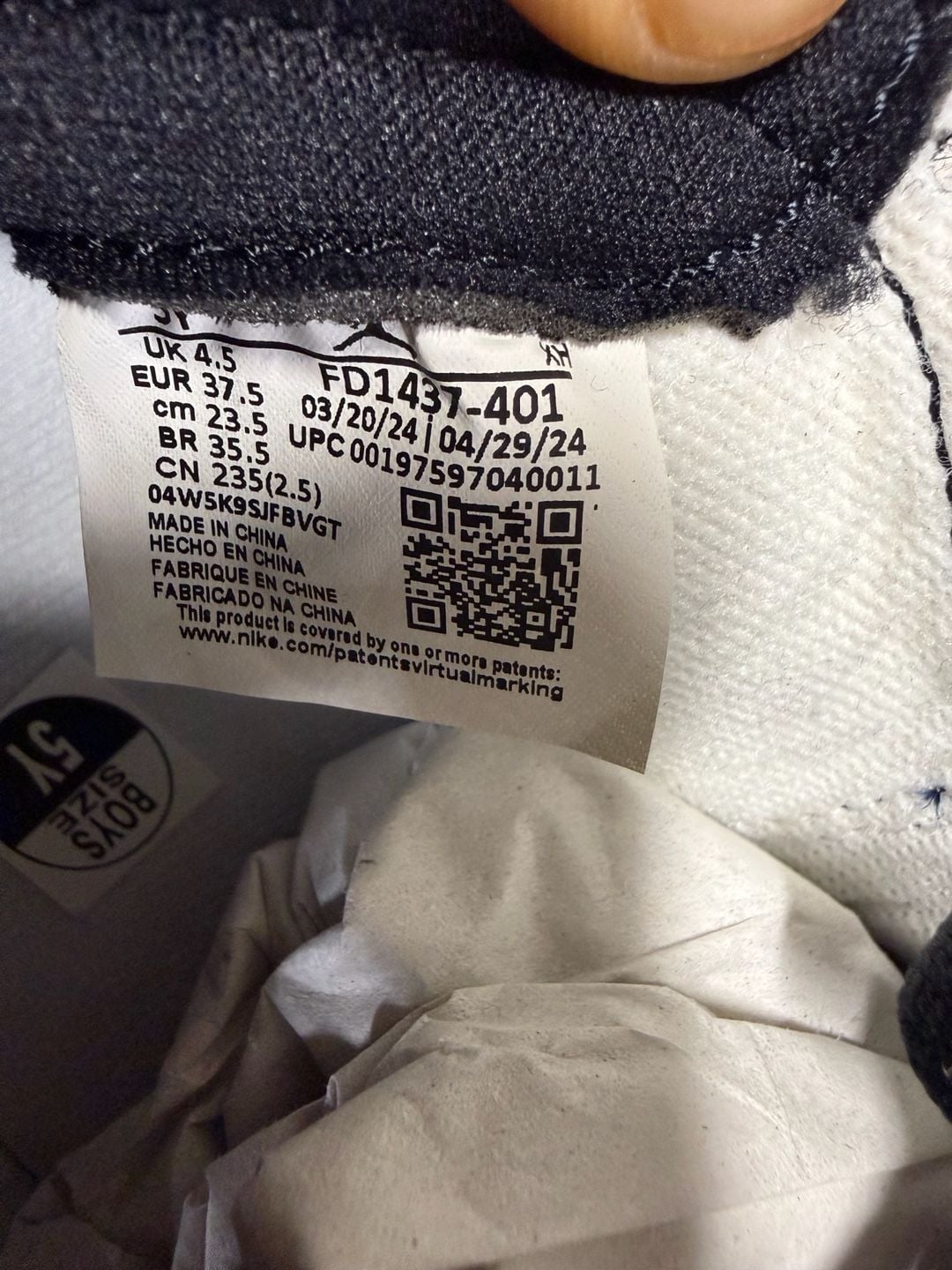 Air Jordan 1 Retro High OG GS Midnight Navy FD1437-401 6