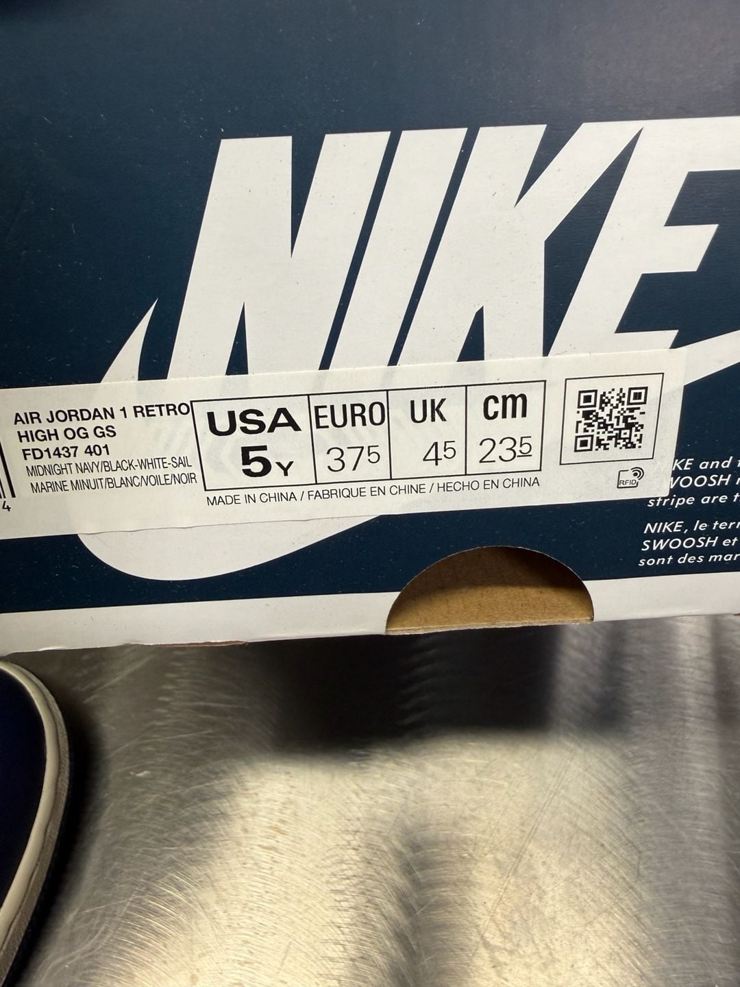 Air Jordan 1 Retro High OG GS Midnight Navy FD1437-401 7