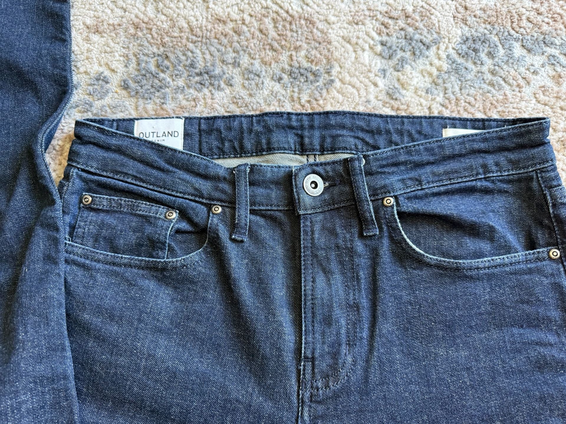 Outland Denim Dusty Slim Fit Jeans in Indigo 7