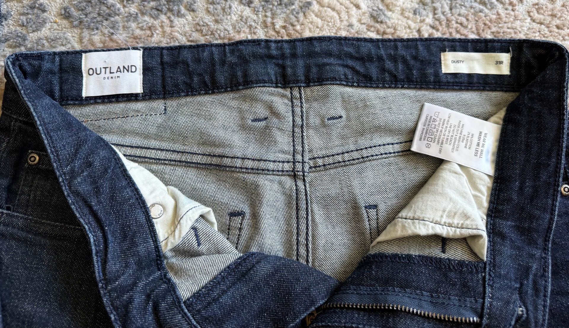 Outland Denim Dusty Slim Fit Jeans in Indigo 8