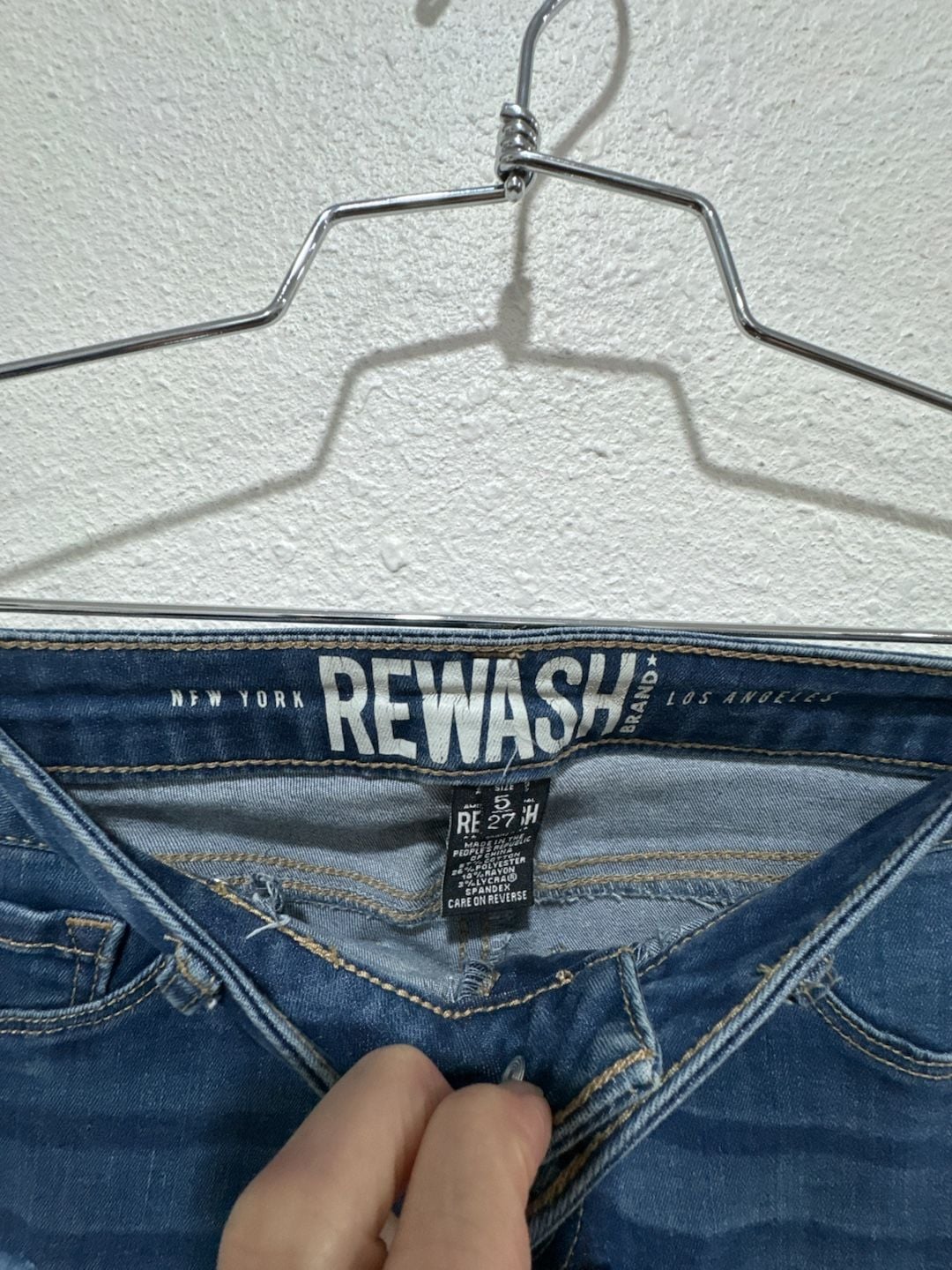 Rewash Brand Distressed High Rise Skinny Jeans Size 5 5