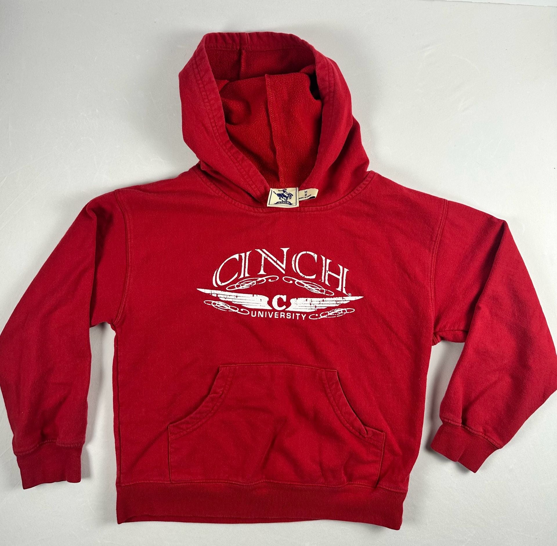 Cinch University Youth Red Pullover Logo Hoodie 3