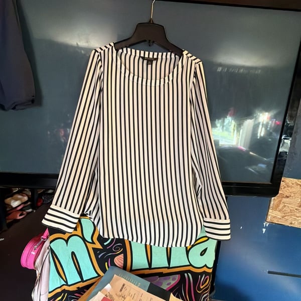 BANANA REPUBLIC Striped Blouse S (4-6)