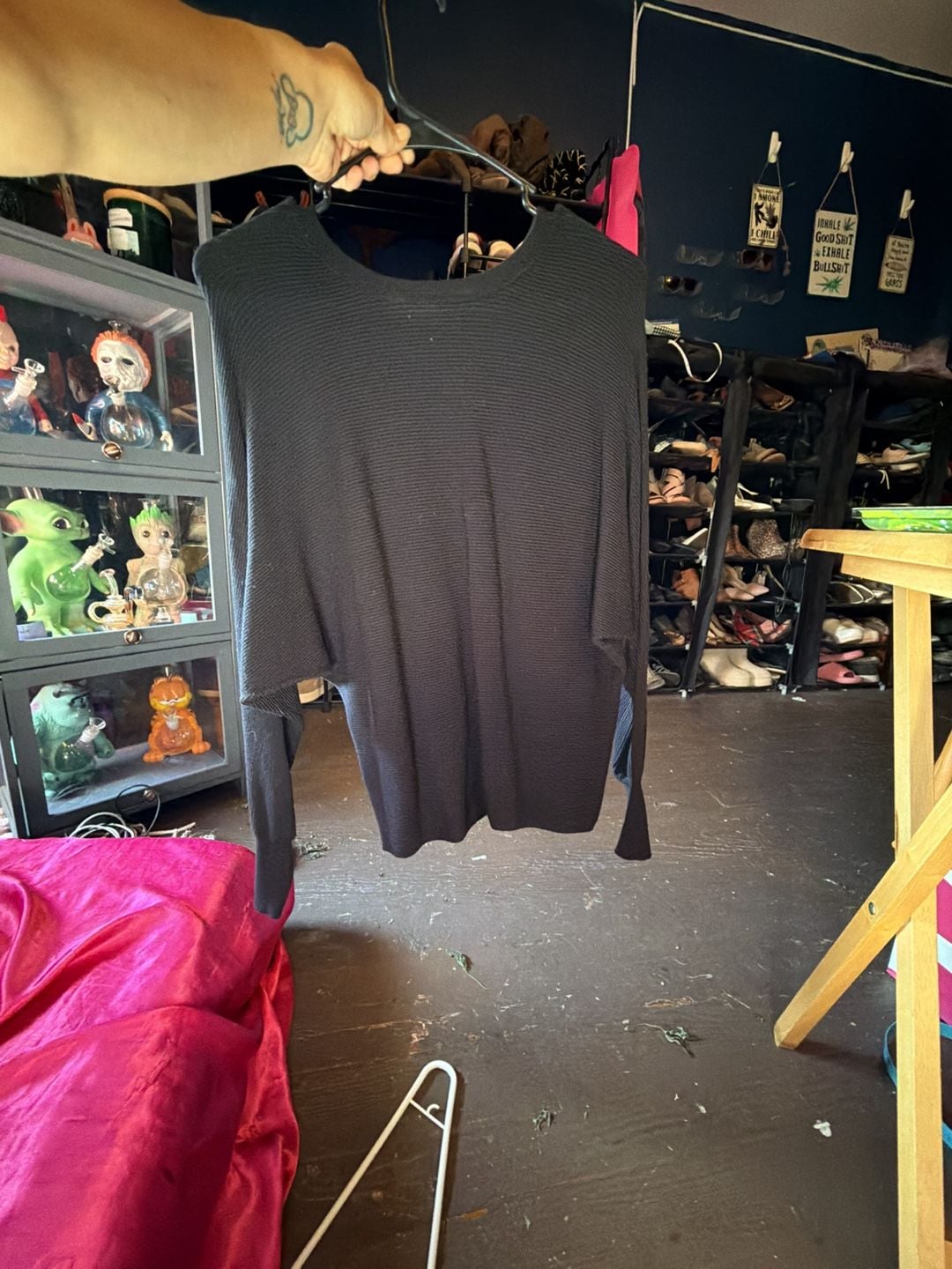 Philosophy Republic Clothing Black Ribbed Zip-Front Sweater Size XS 2