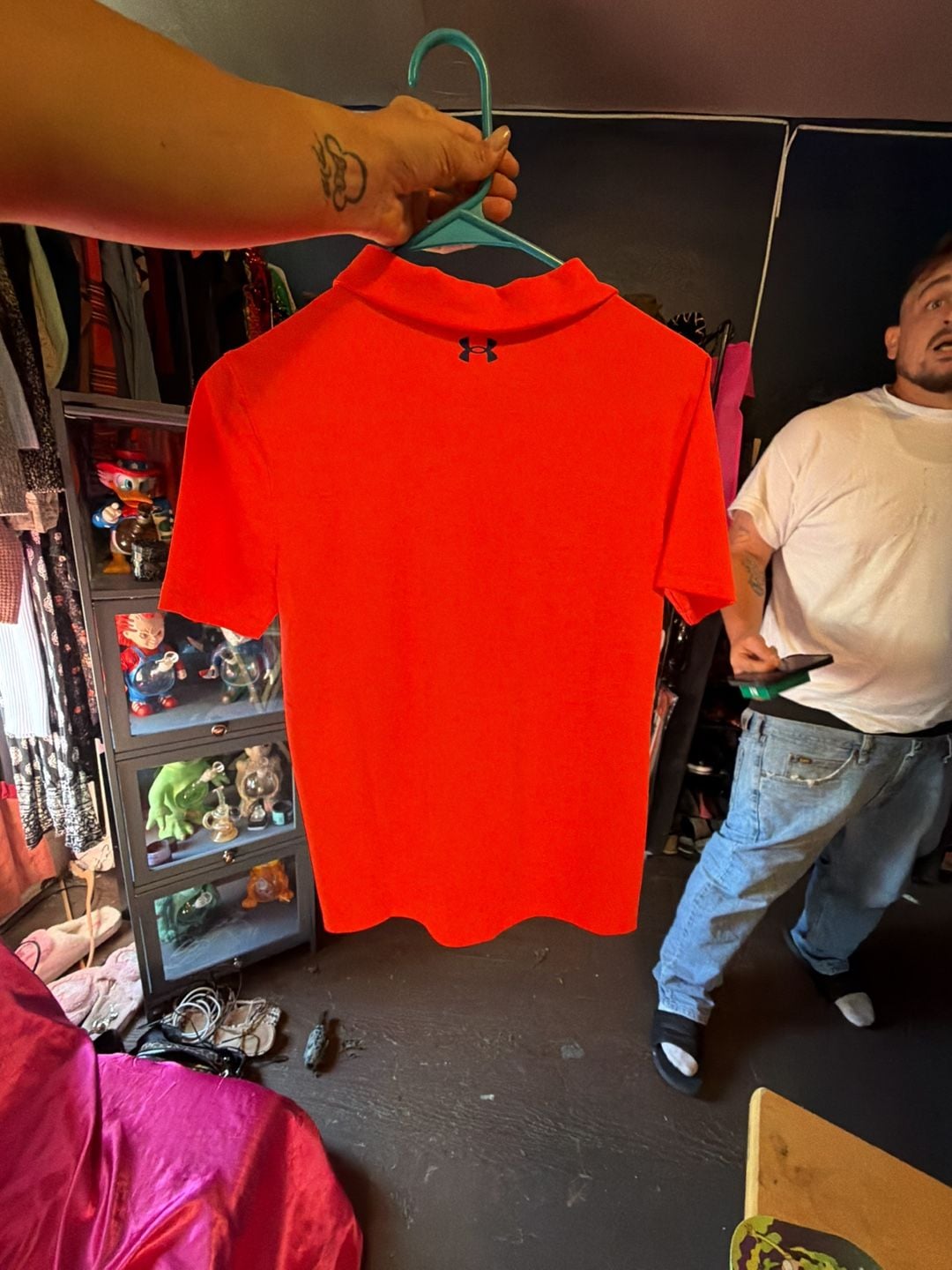 Under Armour Boys UA Performance Polo Shirt Orange Size YLG 3