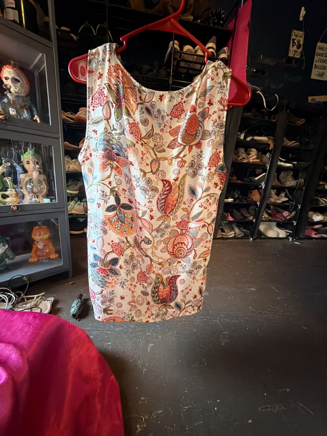 LOFT Outlet Paisley Floral Sleeveless Pleated Neck Blouse 3