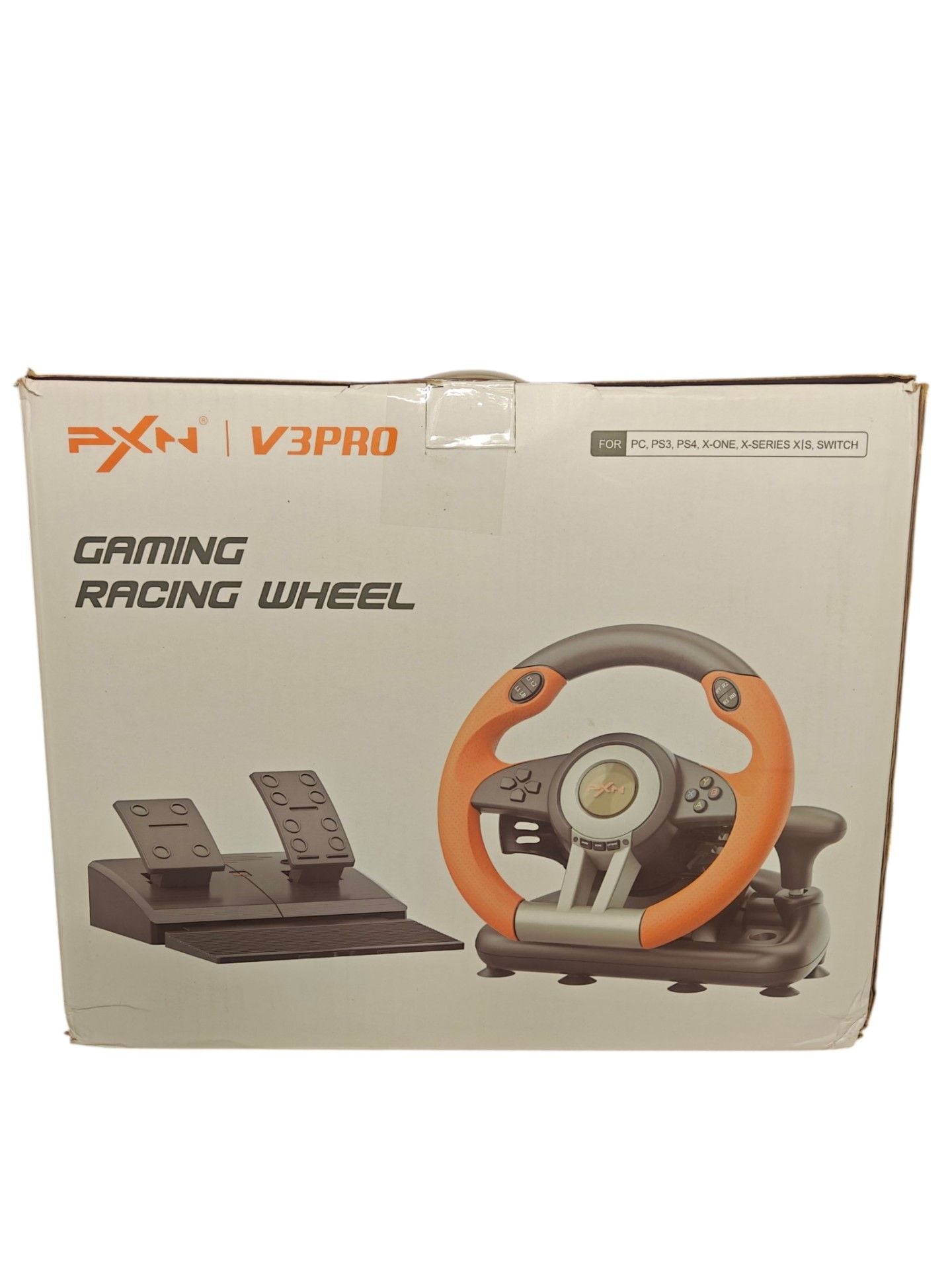 PXN V3PRO 180 Degree Gaming Racing Wheel w Pedals for PC, PS4, Xbox Series X/Swi 1