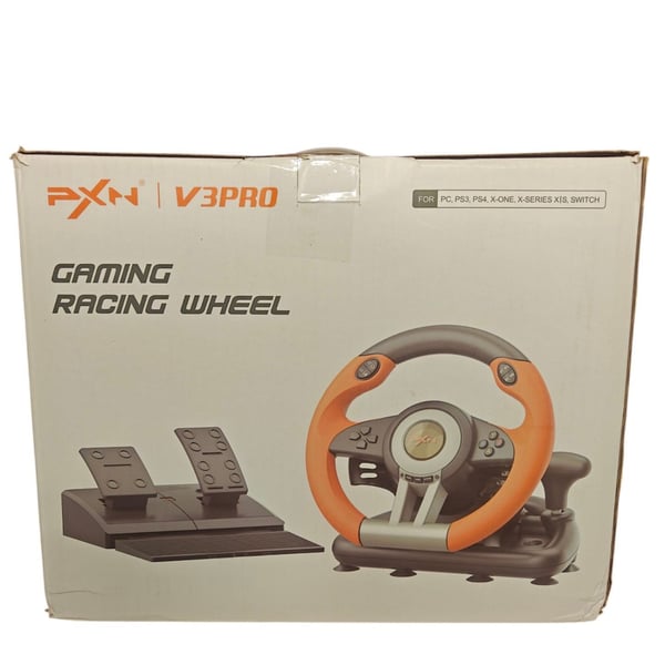 PXN V3PRO 180 Degree Gaming Racing Wheel w Pedals for PC, PS4, Xbox Series X/Swi