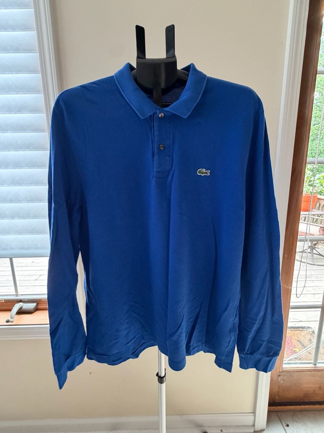 Lacoste Men's Long Sleeve Classic Fit Piqué Polo Shirt Blue 11