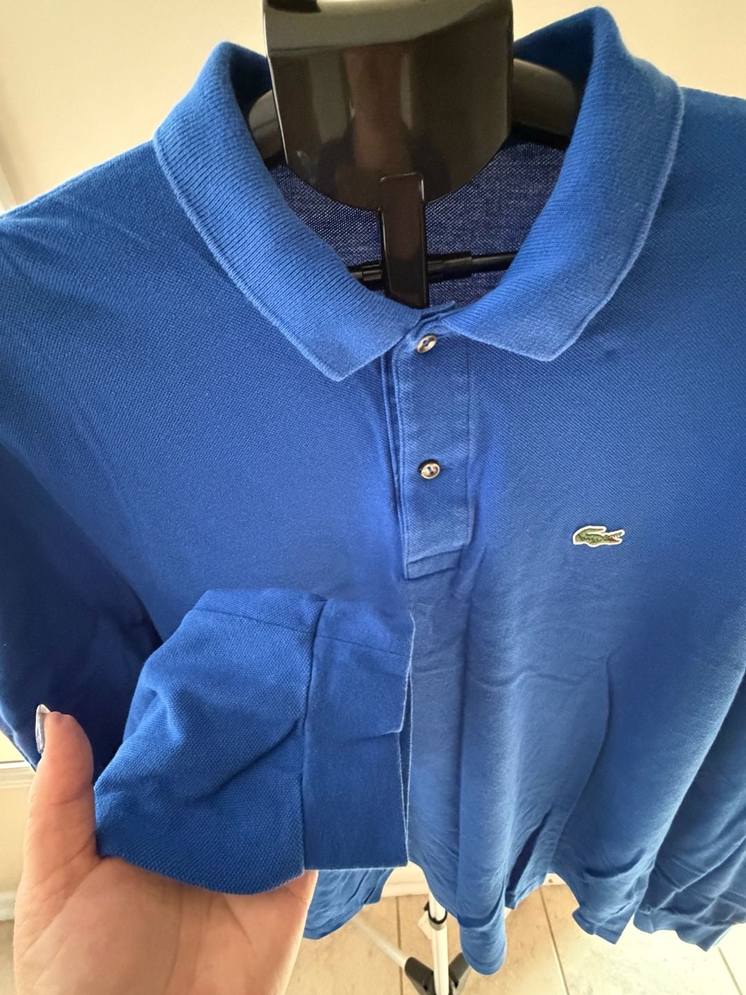 Lacoste Men's Long Sleeve Classic Fit Piqué Polo Shirt Blue 14