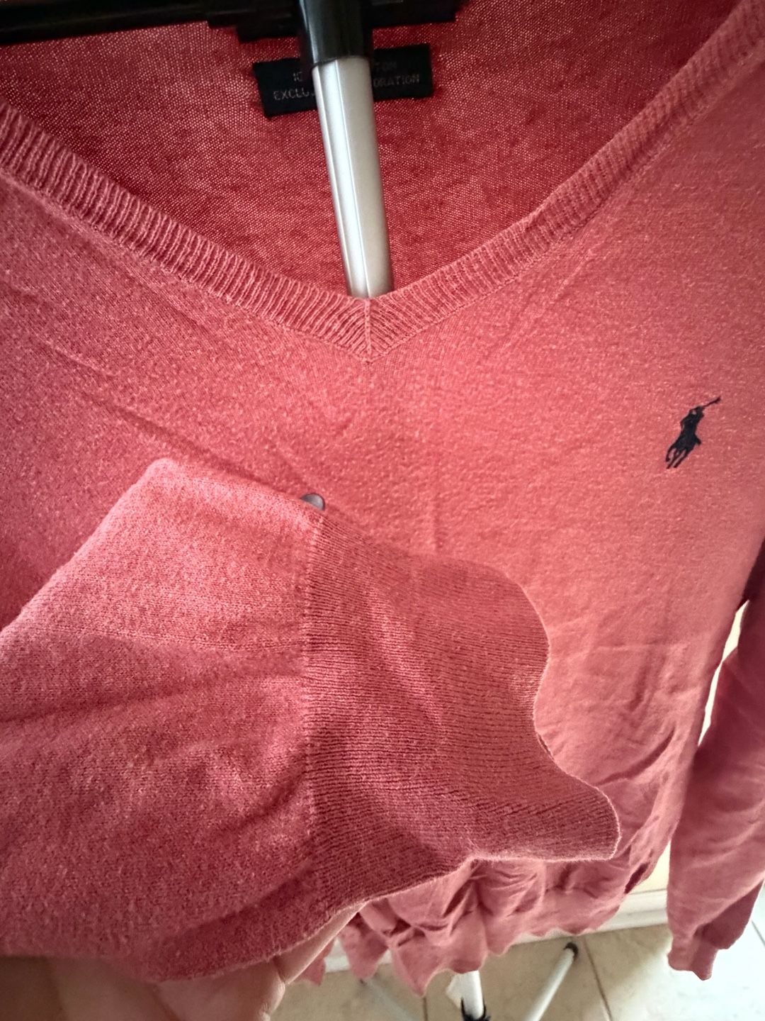 Polo Ralph Lauren Men's Pima Cotton V-Neck Sweater in Rose Pink 4