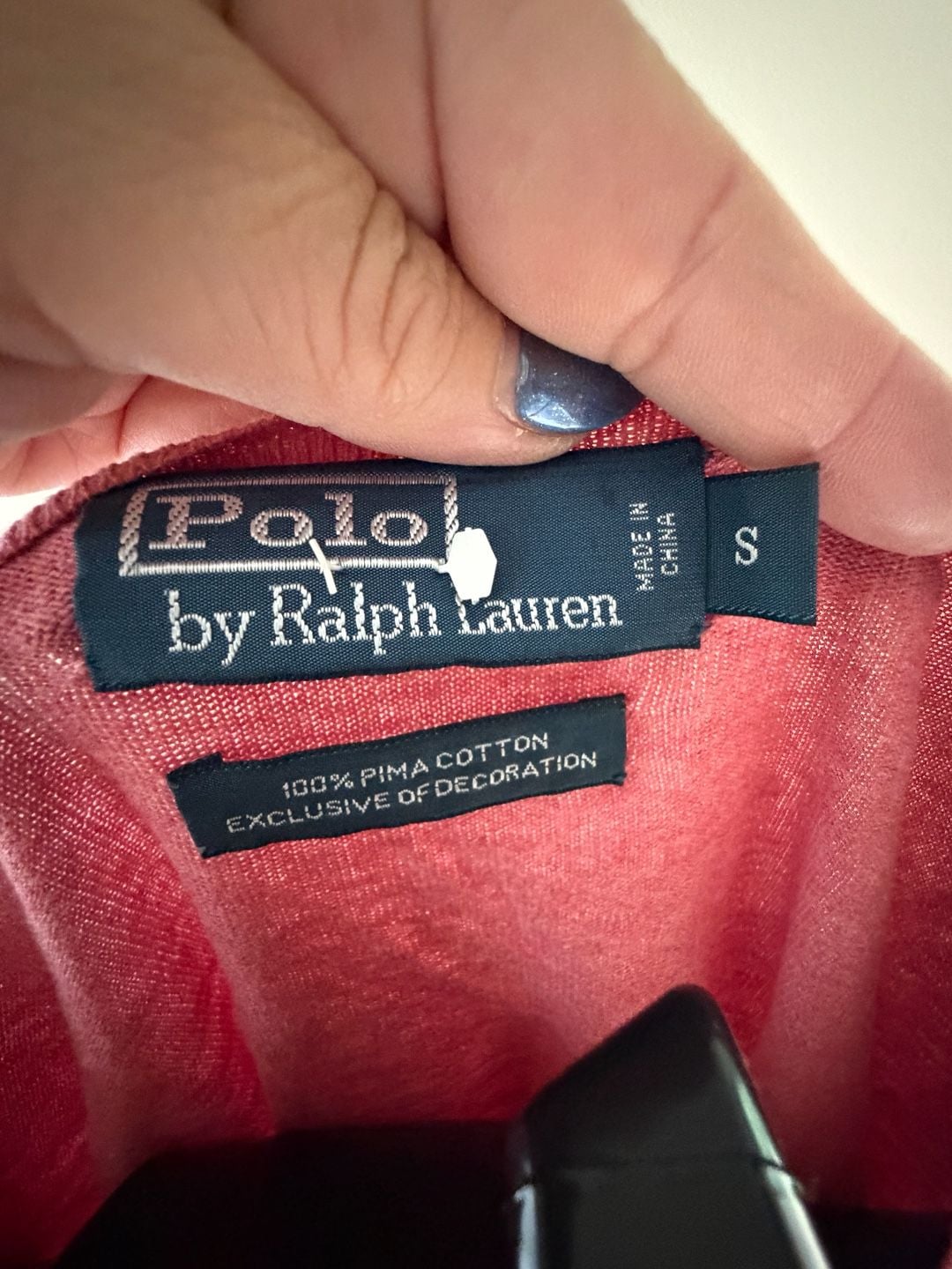 Polo Ralph Lauren Men's Pima Cotton V-Neck Sweater in Rose Pink 6
