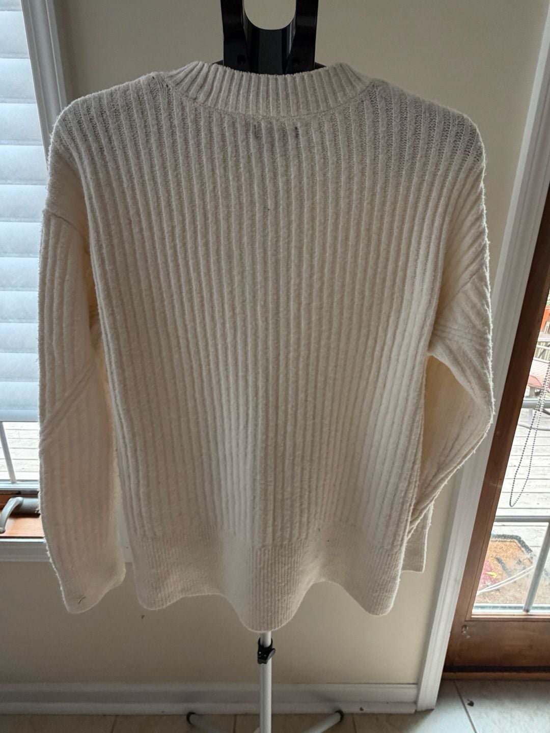 Simply Vera Vera Wang Cream Chevron Ribbed Knit Pullover Sweater 7