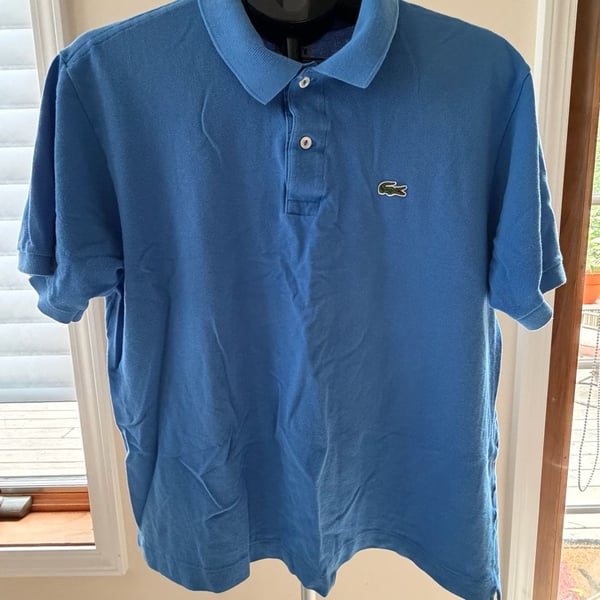 Lacoste Men's Classic Fit Pique Polo Shirt Blue Size 6