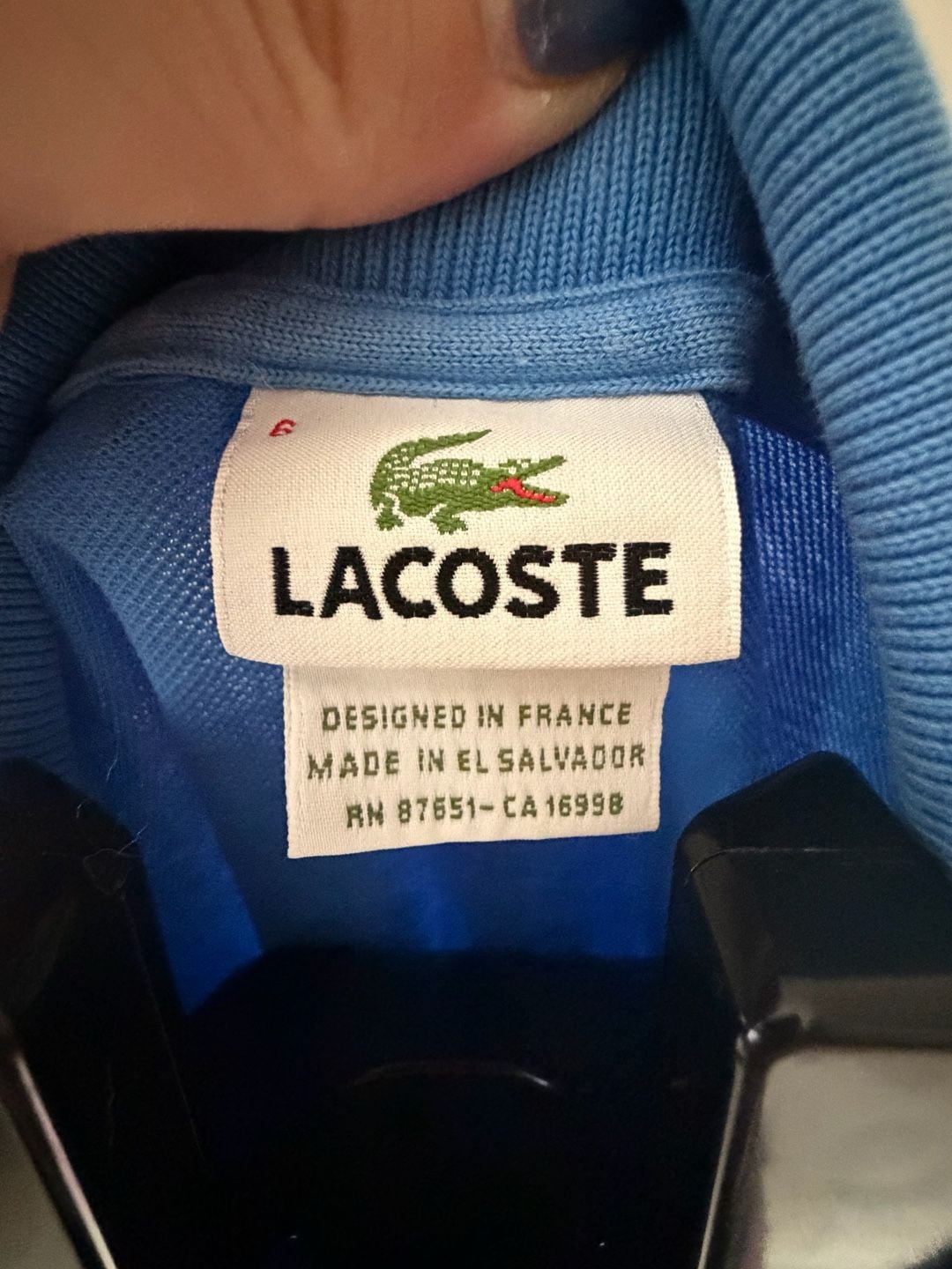 Lacoste Men's Classic Fit Pique Polo Shirt Blue Size 6 6