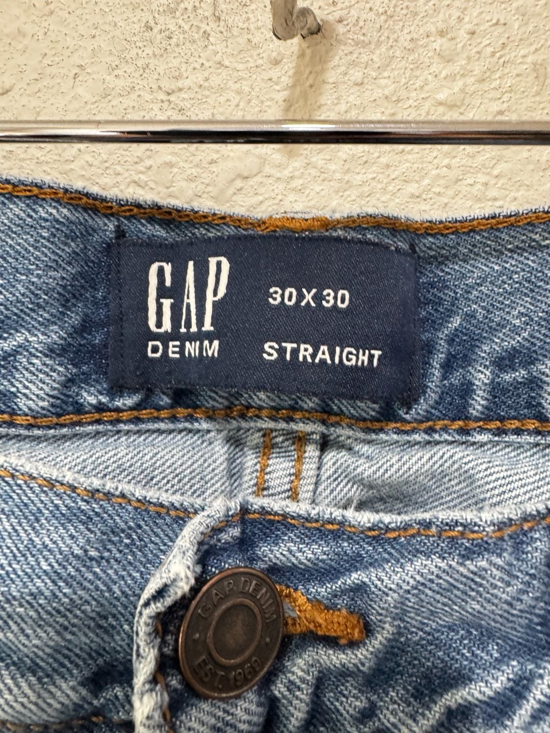 Gap Denim Straight Leg Jeans Blue Wash 30x30 3