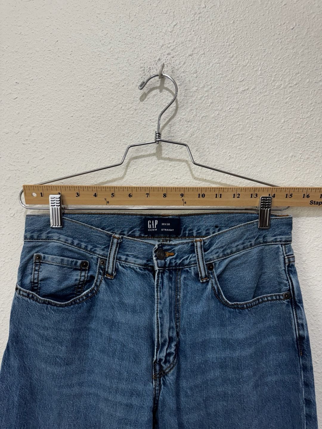 Gap Denim Straight Leg Jeans Blue Wash 30x30 5