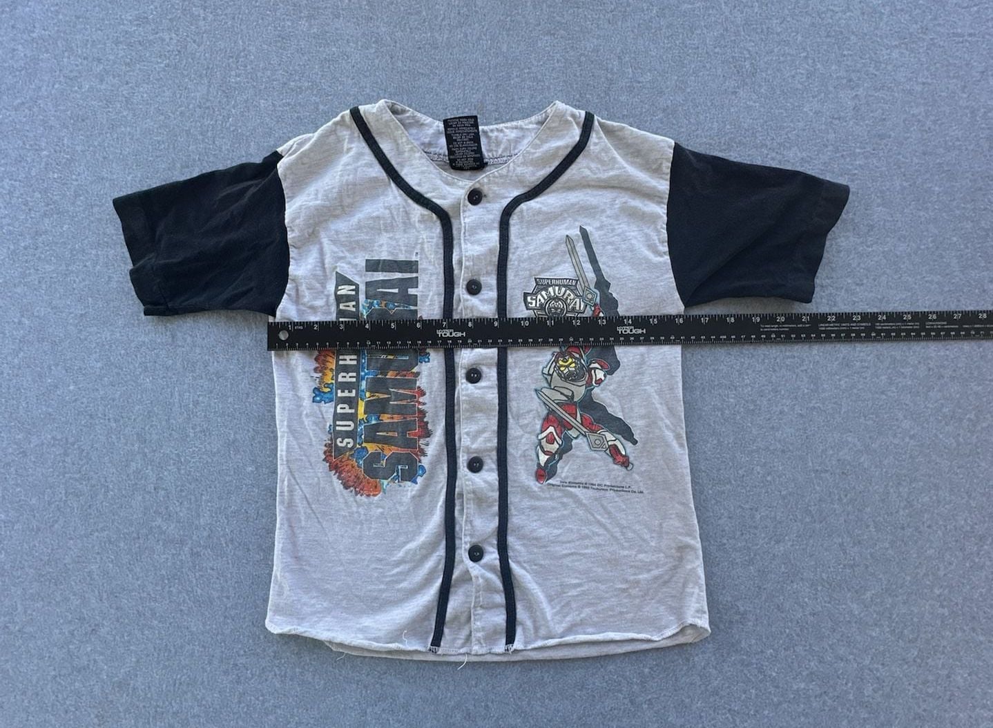 Vintage 1994 Superhuman Samurai Syber-Squad Button Up Baseball Jersey SSS 5