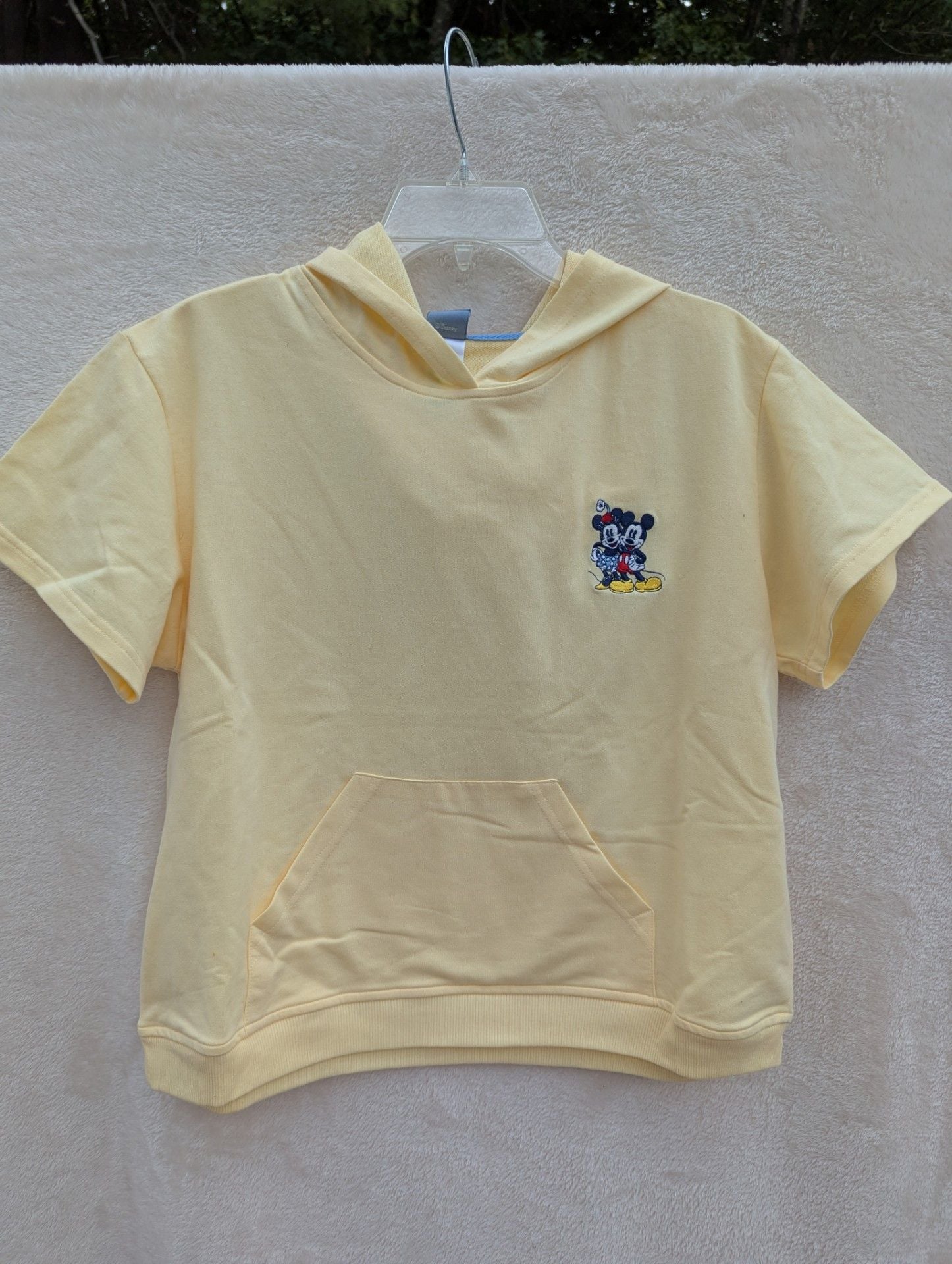 Disney Mickey and Minnie Mouse Short Sleeve Embroidered Hoodie Sleepwear 1