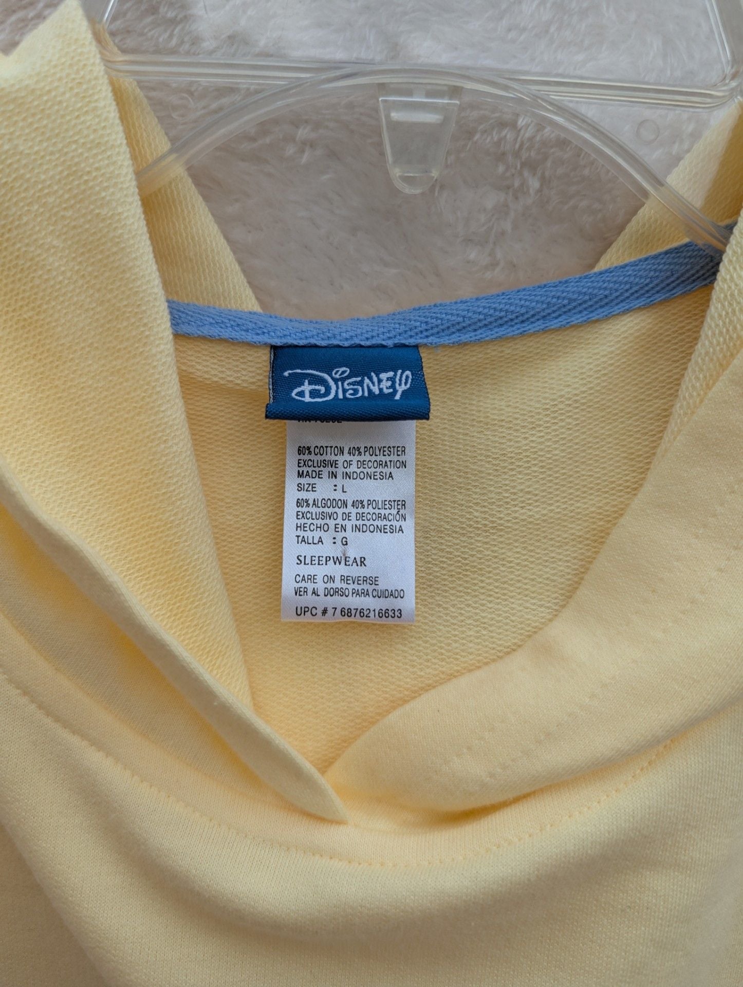 Disney Mickey and Minnie Mouse Short Sleeve Embroidered Hoodie Sleepwear 2