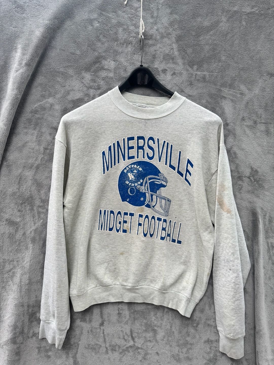 Vintage 80s Minersville Midget Football Graphic Sweatshirt 2