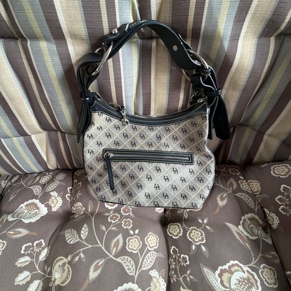 Dooney & Bourke Vintage Signature Quilted Fabric Hobo Bag