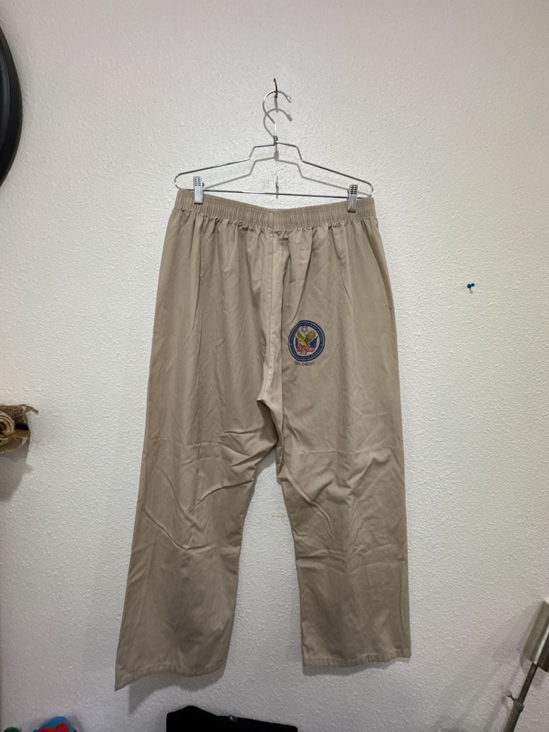 Better Touch Apparel Department of Veterans Affairs San Diego Logo Elastic Waist Snap Front Pants Size XL 5