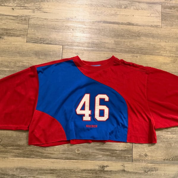 Vintage Stall & Dean RUCKER Park #46 Cropped Basketball Jersey Shirt