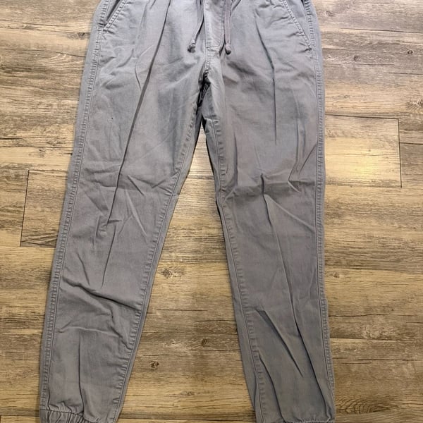 Old Navy Gray Twill Drawstring Jogger Pants