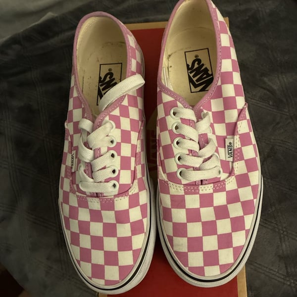 Vans Authentic Checkerboard Orchid & White Sneakers