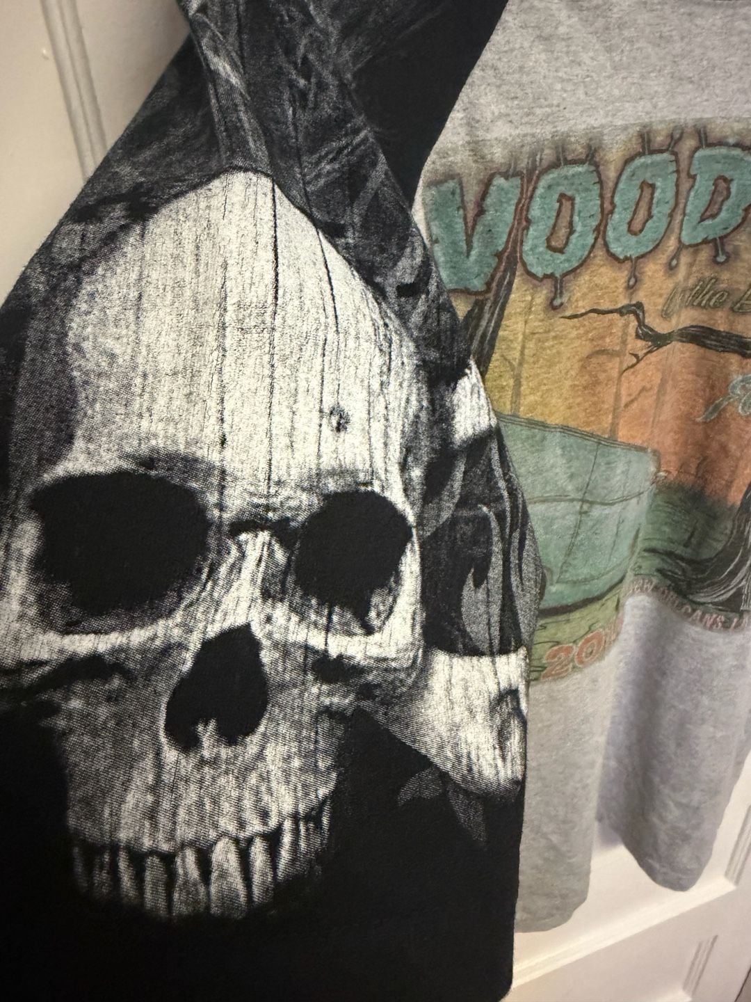 Everyday Life Voodoo On The Bayou 2014 New Orleans Raglan T-Shirt with Skull Sleeves 5