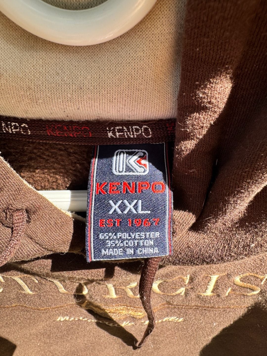 Kenpo Sturgis Motorcycle Rally Embroidered Brown Hoodie XXL 5