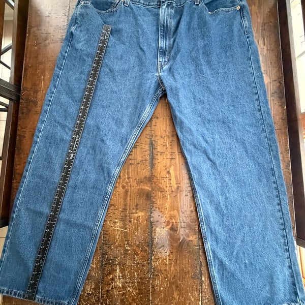Levi's 505 Regular Fit Straight Leg Jeans W48 L30 Waterless