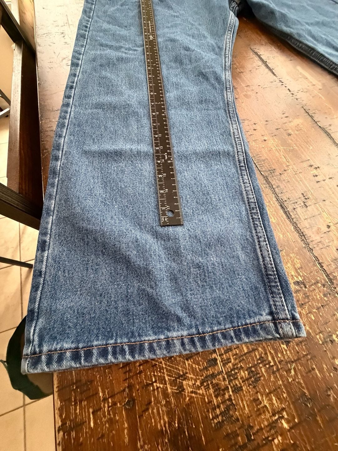 Levi's 505 Regular Fit Straight Leg Jeans W48 L30 Waterless 3