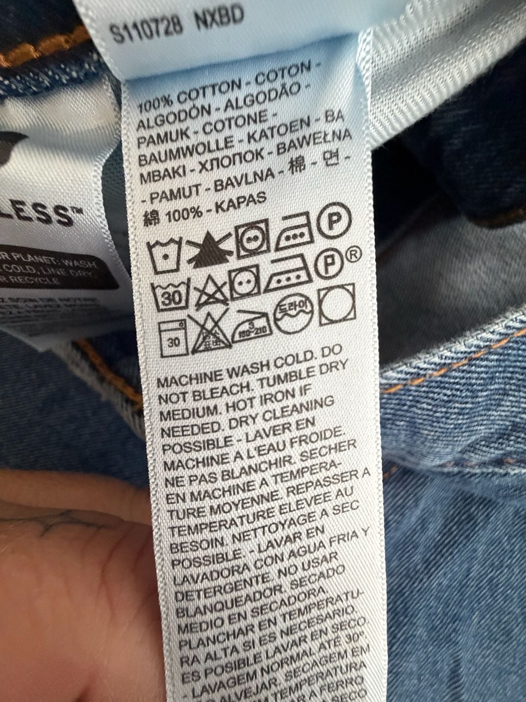 Levi's 505 Regular Fit Straight Leg Jeans W48 L30 Waterless 7