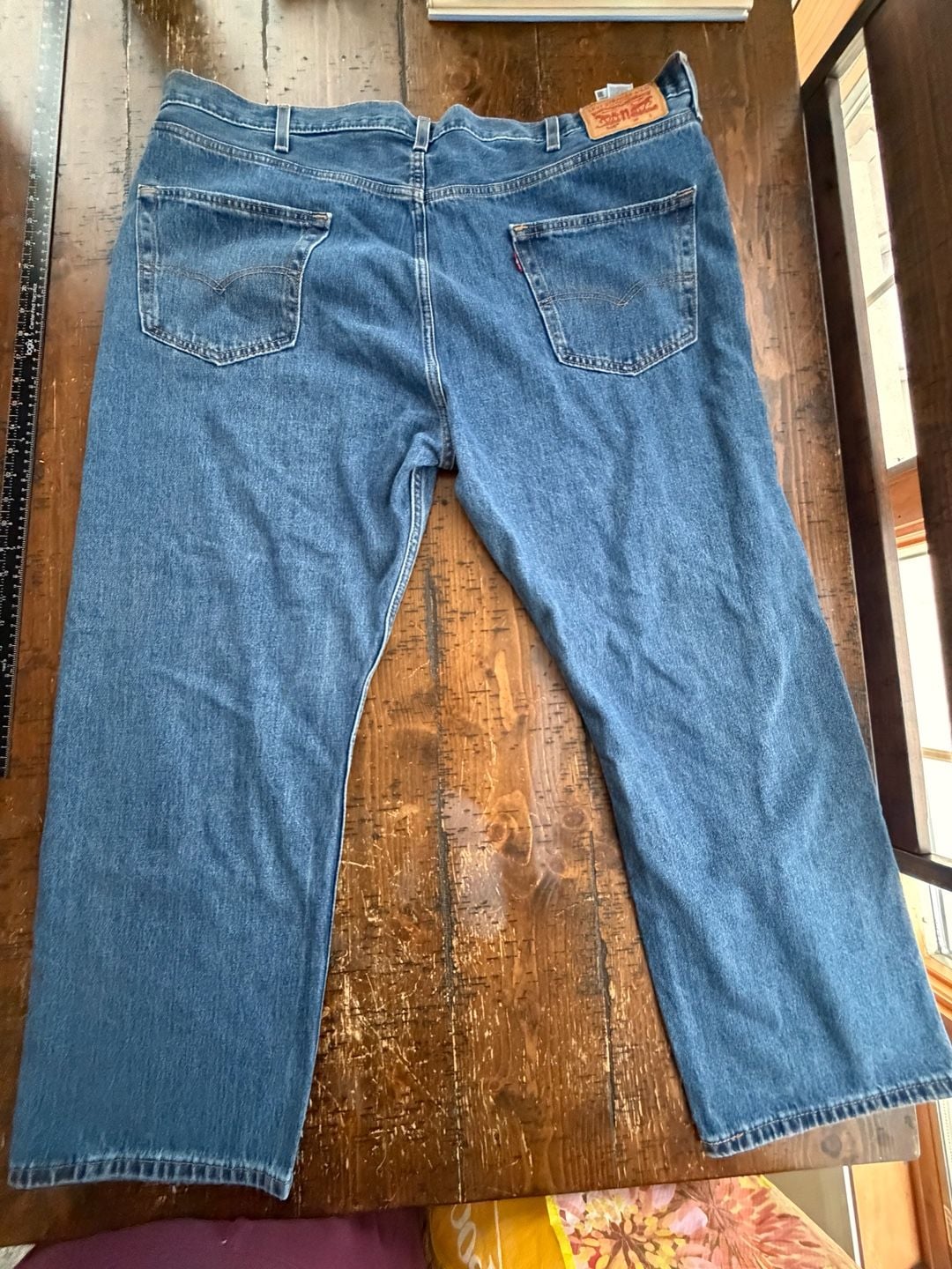 Levi's 505 Regular Fit Straight Leg Jeans W48 L30 Waterless 9
