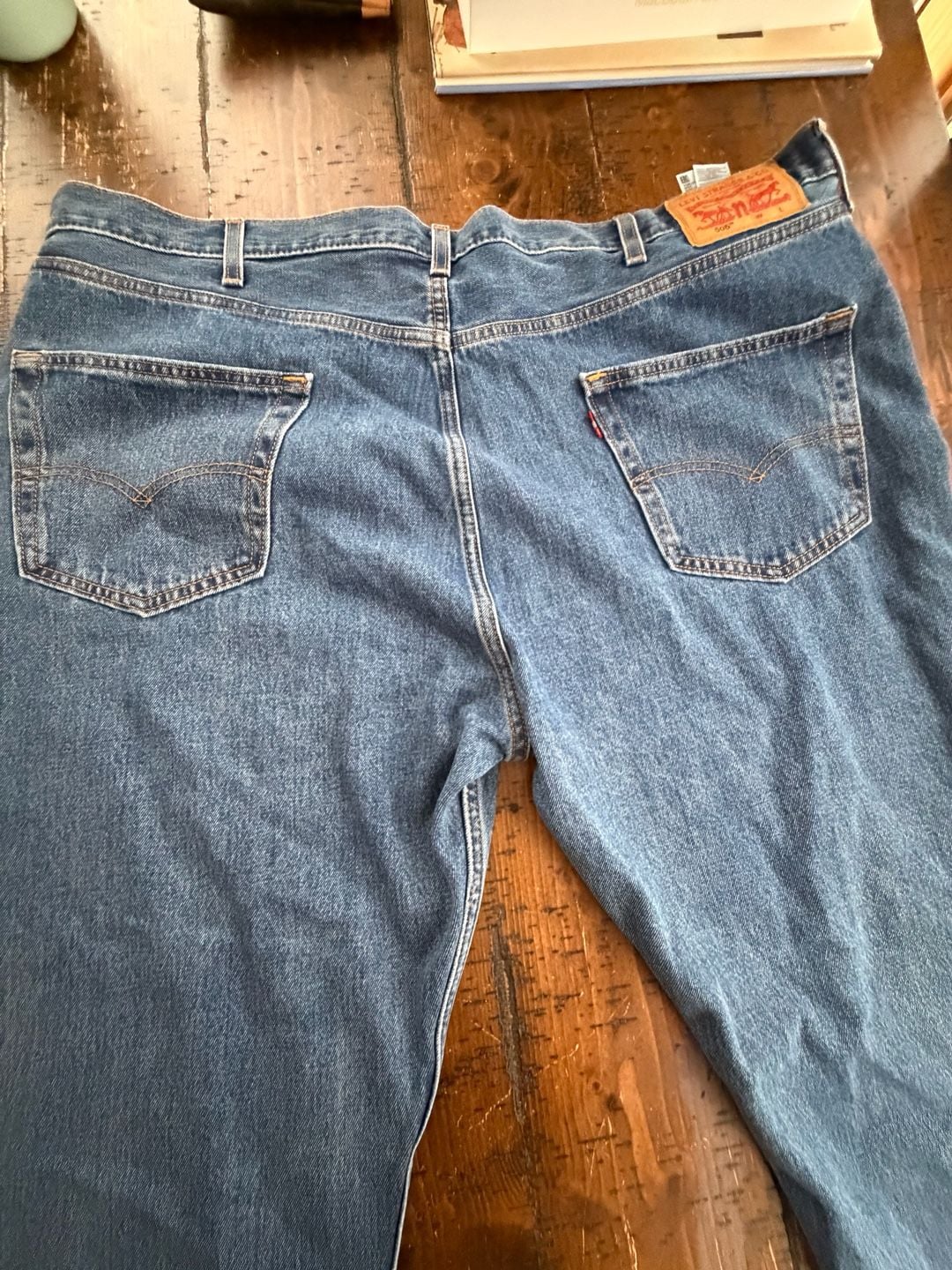 Levi's 505 Regular Fit Straight Leg Jeans W48 L30 Waterless 11
