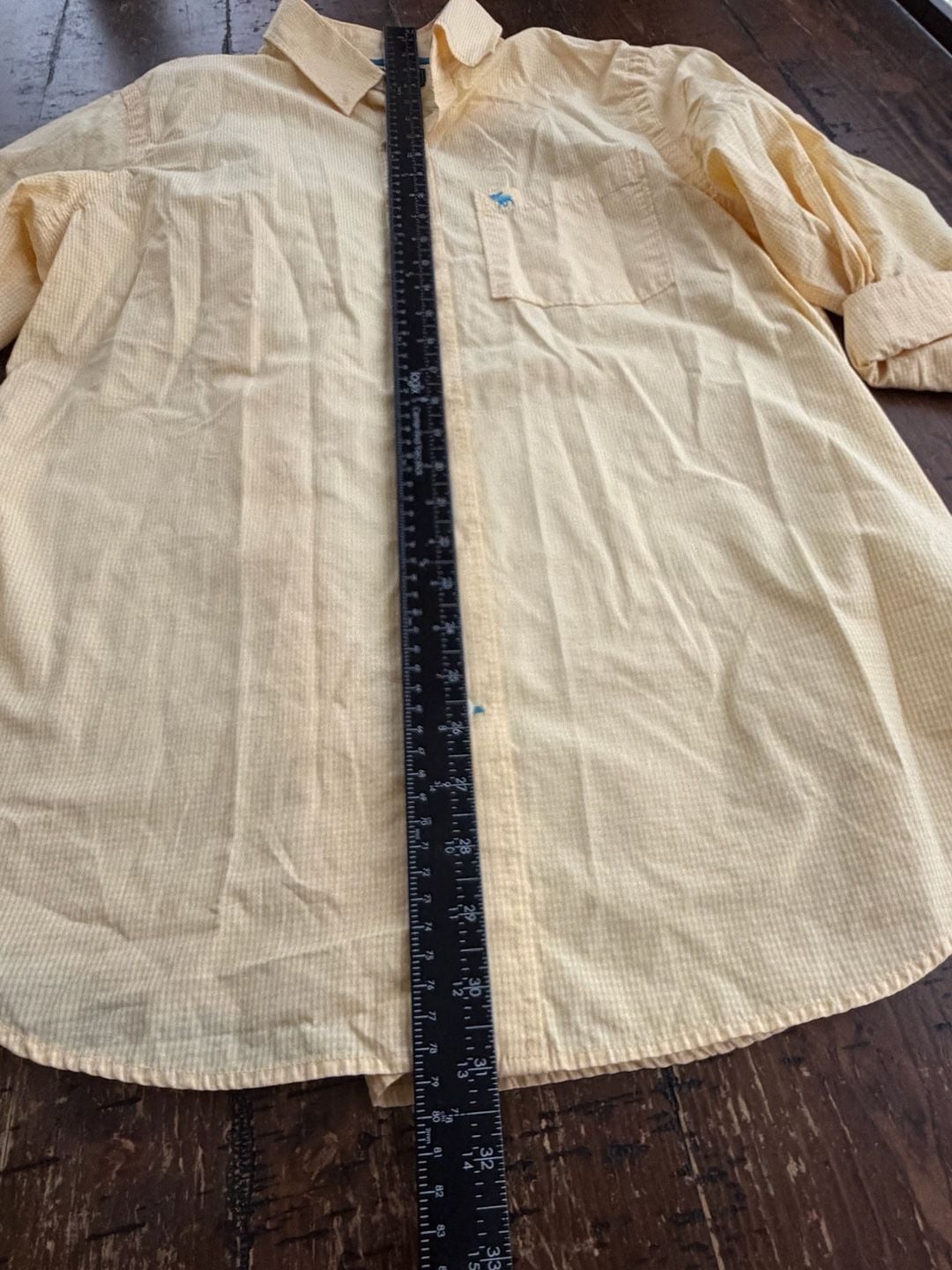 Abercrombie & Fitch Yellow Gingham Check Button Down Shirt 7
