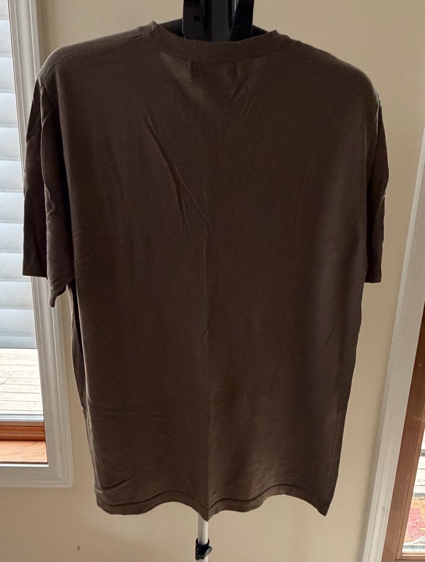 F/X Fusion Tencel & Nylon Short Sleeve Knit Sweater Tee Brown XL 3